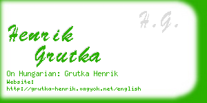 henrik grutka business card
